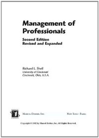 cover of the book Management Of Professionals, Revised And Expanded (Food Science & Technology Series)