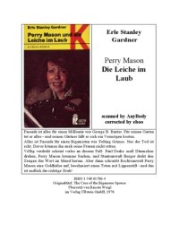 cover of the book Perry Mason und die Leiche im Laub