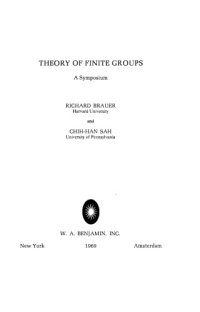 cover of the book Theory of finite groups: a symposium