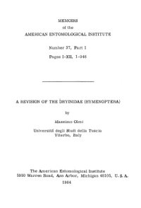 cover of the book A revision of the Dryinidae (Hymenoptera) Part 1