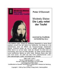 cover of the book Modesty Blaise. Die Lady reitet der Teufel