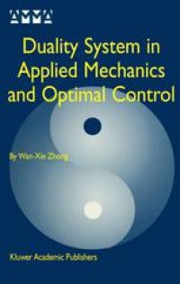 cover of the book Duality System in Applied Mechanics and Optimal Control