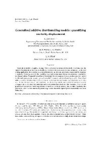 cover of the book Generalized additive distributed lag models quantifying mortality displacement