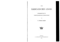 cover of the book Zur bardesanischen gnosis: literarkritische und dogmengeschichtliche Untersuchungen