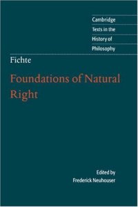 cover of the book Fichte: Foundations of Natural Right