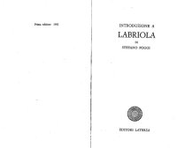 cover of the book Introduzione a Labriola