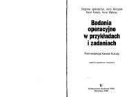 cover of the book Badania operacyjne w przykładach i zadaniach