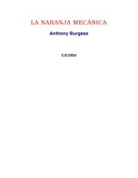 cover of the book La naranja mecánica