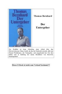 cover of the book Der Untergeher