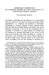 cover of the book Gersonides' Commentary on Averroes'  Epitome of ''Parva Naturalia,'' II. 3 Annotated Critical Edition