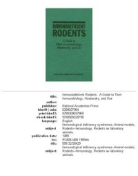 cover of the book Immunodeficient rodents: a guide to their immunobiology, husbandry, and use