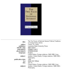 cover of the book The two faces of national interest