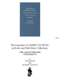 cover of the book The literature of American music in books and folk music collections: a fully annotated bibliography, Volume 2