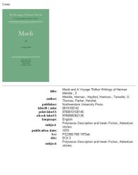 cover of the book Mardi and a voyage thither