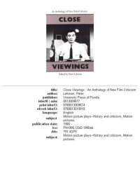 cover of the book Close viewings: an anthology of new film criticism