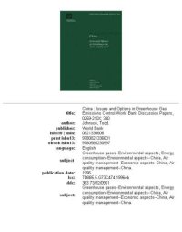 cover of the book China: issues and options in greenhouse gas emissions control, Parts 63-330