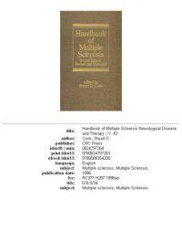 cover of the book Handbook of multiple sclerosis