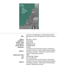 cover of the book Land use considerations in urban environmental management