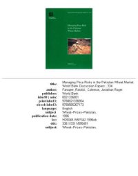 cover of the book Managing price risk in the Pakistan wheat market