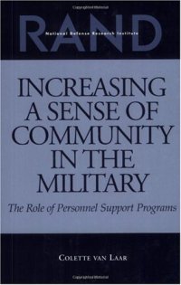 cover of the book Increasing a sense of community in the military: the role of personnel support programs