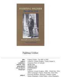 cover of the book Fighting soldier: the AEF in 1918