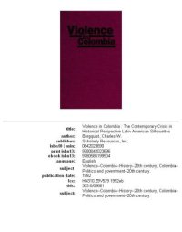 cover of the book Violence in Colombia: the contemporary crisis in historical perspective