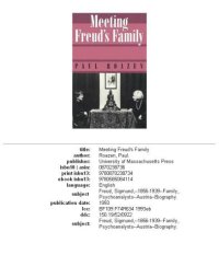 cover of the book Meeting Freud's family