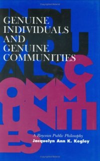 cover of the book Genuine individuals and genuine communities: a Roycean public philosophy