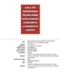 cover of the book Rediscovering the New World: inter-American literature in a comparative context