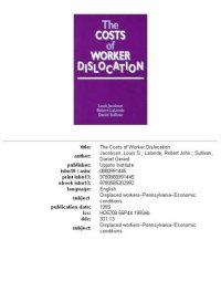 cover of the book The costs of worker dislocation