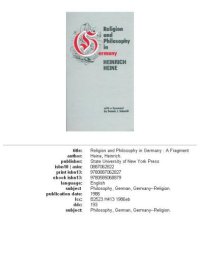 cover of the book Religion and philosophy in Germany: a fragment