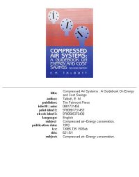 cover of the book Compressed air systems: a guidebook on energy and cost savings