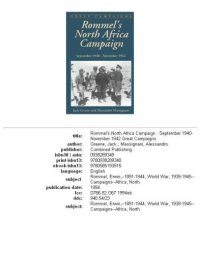 cover of the book Rommel's North Africa campaign: September 1940-November 1942