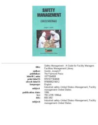 cover of the book Safety management: a guide for facility managers