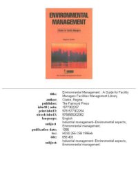 cover of the book Environmental management: a guide for facility managers