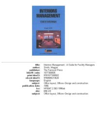 cover of the book Interiors management: a guide for facility managers