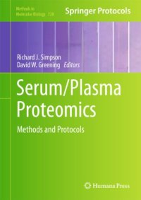 cover of the book Serum/Plasma Proteomics: Methods and Protocols