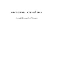 cover of the book Geometria Axiomàtica