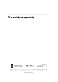 cover of the book Środowisko programisty