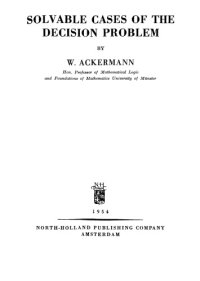 cover of the book Solvable Cases of the Decision Problem