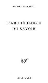 cover of the book L'archéologie du savoir