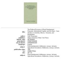 cover of the book Political Economy of Rural Development