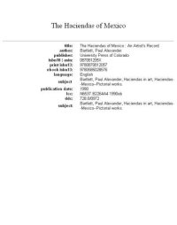 cover of the book The Haciendas of Mexico: An Artist's Record