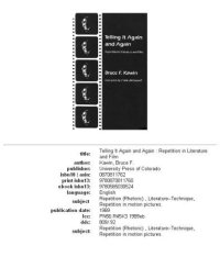 cover of the book Telling It Again and Again: Repetition in Literature and Film