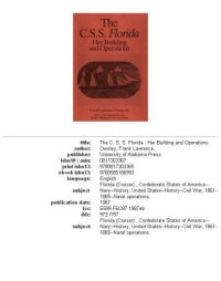 cover of the book The C.S.S. Florida: Her Building and Operations