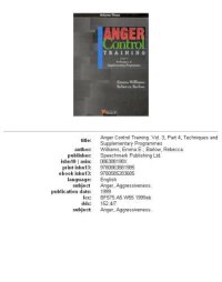 cover of the book Anger Control Training (v. 3)