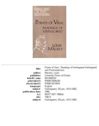 cover of the book Points of View: Readings of Kierkegaard (Kierkegaard and Postmodernism Series)