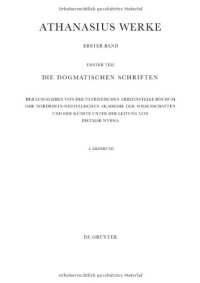 cover of the book Athanasius Werke, Bd. 1.1: Die dogmatischen Schriften, 4. Lieferung: Epistulae I-IV ad Serapionem