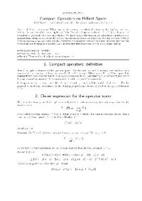 cover of the book Compact Operators on Hilbert Space (2005)(en)(7s)