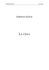 cover of the book La cena